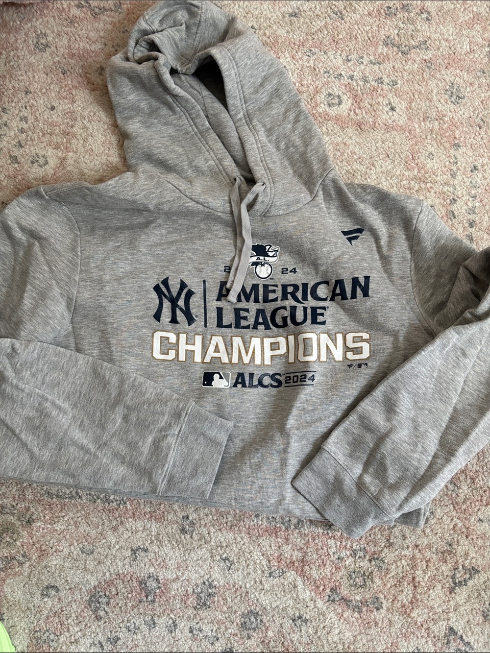 Fanatics Gray New York Yankees "American League Champions" Hoodie